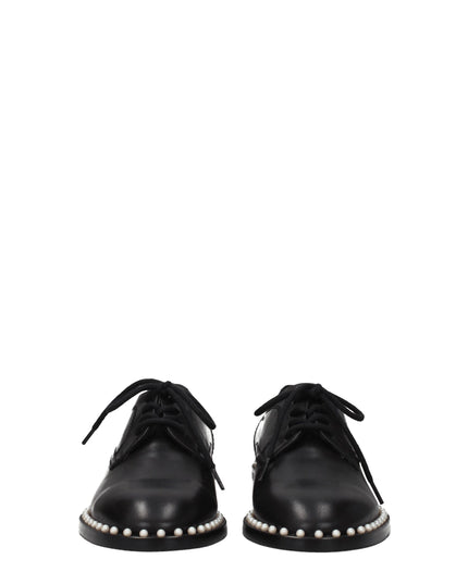 Stuart Weitzman Black Leather Oxfords And Derbies