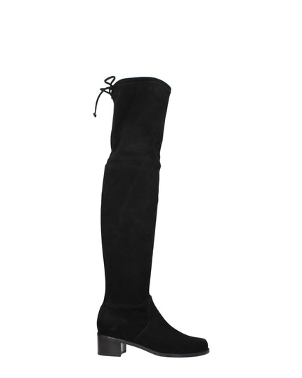 Stuart Weitzman Black Leather Over The Knee