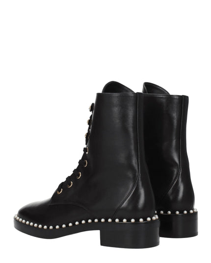 Stuart Weitzman Black Leather Ankle Boots