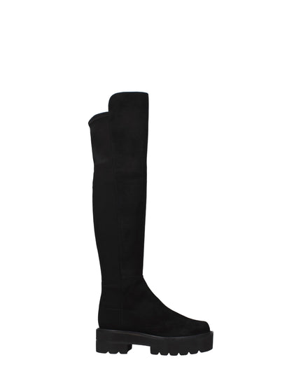 Stuart Weitzman Black Leather Over The Knee