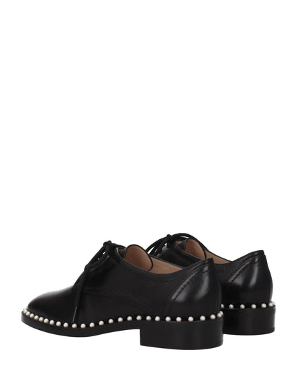 Stuart Weitzman Black Leather Oxfords And Derbies