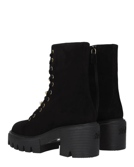 Stuart Weitzman Black Leather Ankle Boots