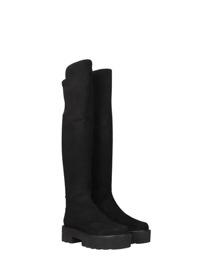Stuart Weitzman Black Leather Over The Knee