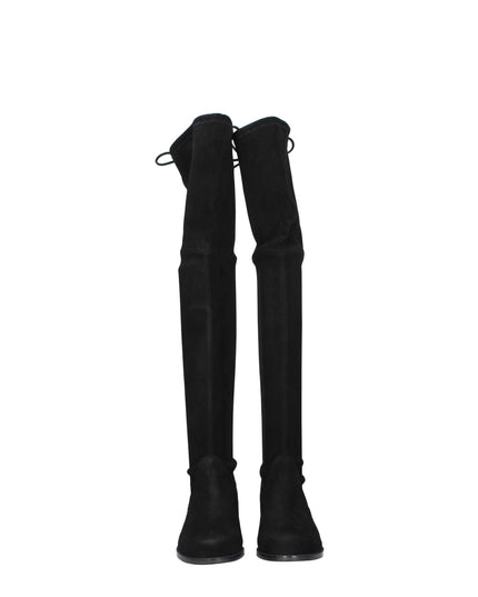 Stuart Weitzman Black Leather Over The Knee