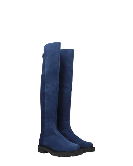 Stuart Weitzman Blue Leather Over The Knee