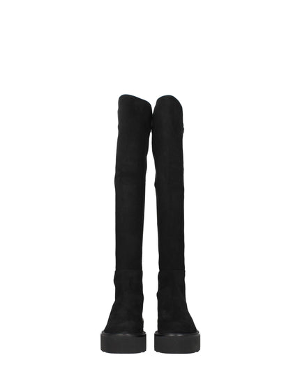 Stuart Weitzman Black Leather Over The Knee