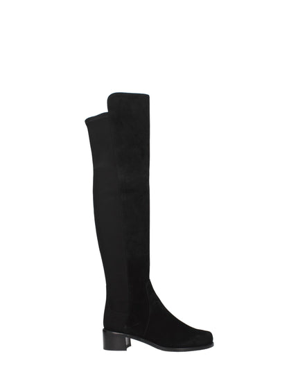 Stuart Weitzman Black Leather Over The Knee