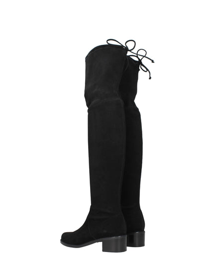Stuart Weitzman Black Leather Over The Knee