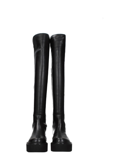 Stuart Weitzman Black Leather Over The Knee