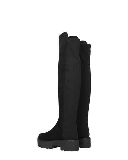 Stuart Weitzman Black Leather Over The Knee