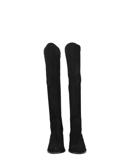 Stuart Weitzman Black Leather Over The Knee
