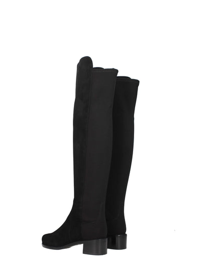 Stuart Weitzman Black Leather Over The Knee