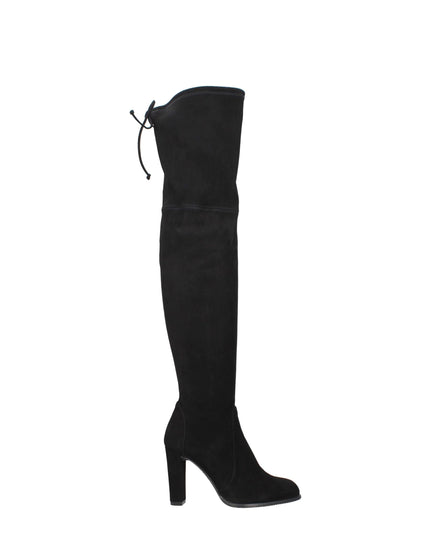 Stuart Weitzman Black Leather Over The Knee