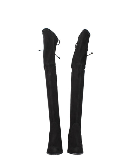 Stuart Weitzman Black Leather Over The Knee