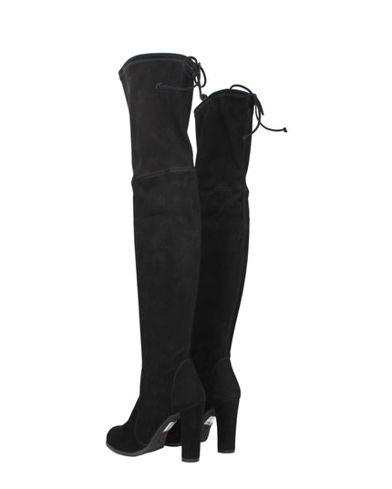 Stuart Weitzman Black Leather Over The Knee