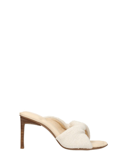 Jacquemus Beige Fabric Stiletto Heels Sandals