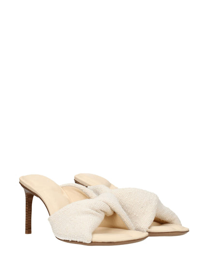 Jacquemus Beige Fabric Stiletto Heels Sandals