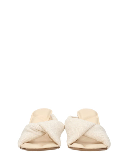 Jacquemus Beige Fabric Stiletto Heels Sandals