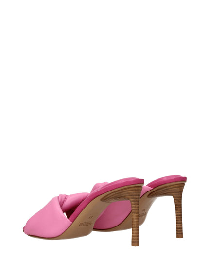 Jacquemus Pink Leather Stiletto Heels Sandals
