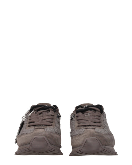 Marc Jacobs Gray Fur Chunky Sneakers