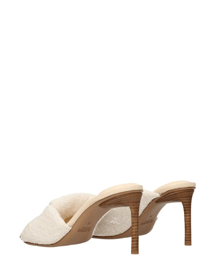 Jacquemus Beige Fabric Stiletto Heels Sandals