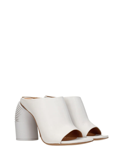 Off-White White Leather Platforms