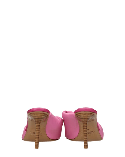 Jacquemus Pink Leather Stiletto Heels Sandals