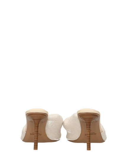 Jacquemus Beige Fabric Stiletto Heels Sandals