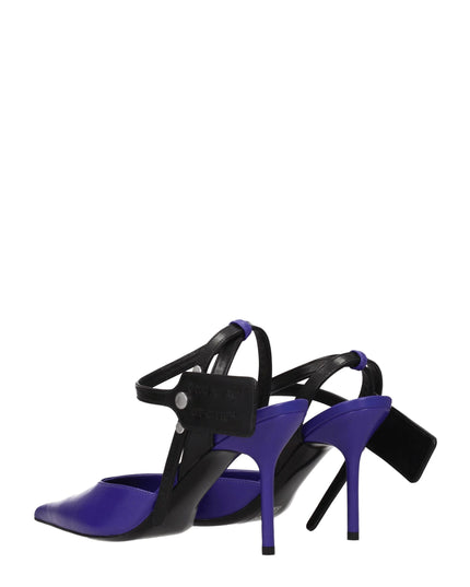 Off-White Purple Leather High Heel Pumps