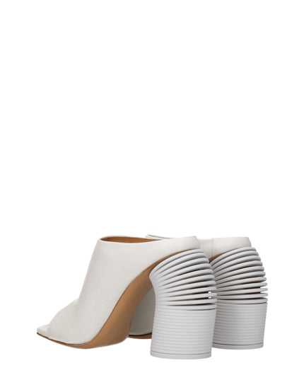 Off-White White Leather Platforms