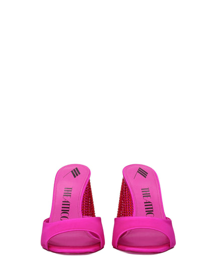 The Attico Pink Satin Platforms