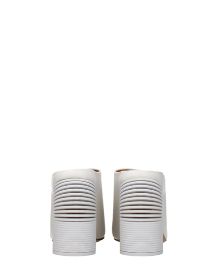 Off-White White Leather Platforms