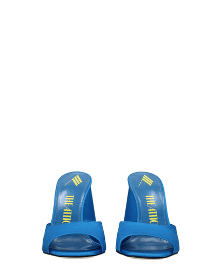 The Attico Light Blue Satin Platforms