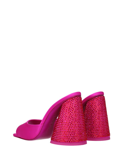 The Attico Pink Satin Platforms