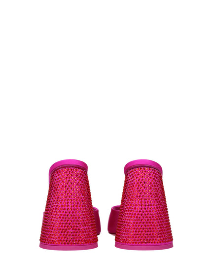 The Attico Pink Satin Platforms