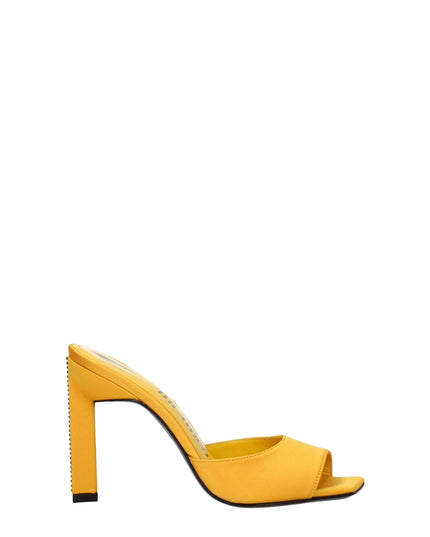 The Attico Orange Satin Stiletto Heels Sandals