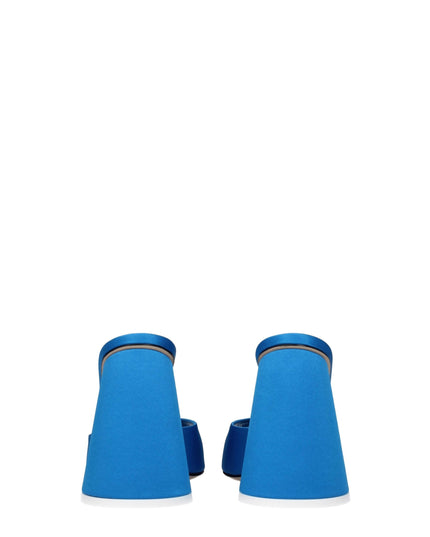 The Attico Light Blue Satin Platforms