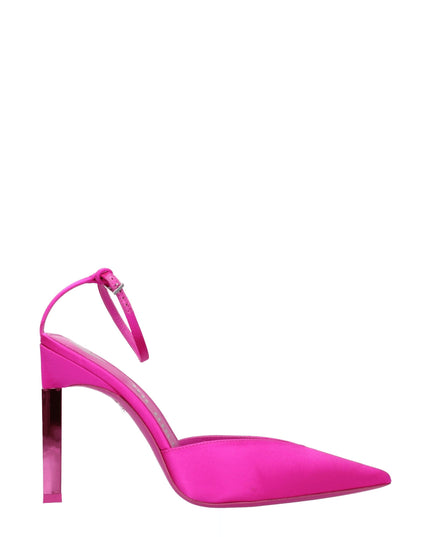 The Attico Pink Satin Stiletto Heels Sandals