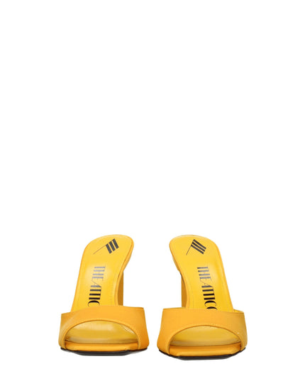 The Attico Orange Satin Stiletto Heels Sandals