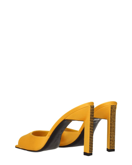 The Attico Orange Satin Stiletto Heels Sandals