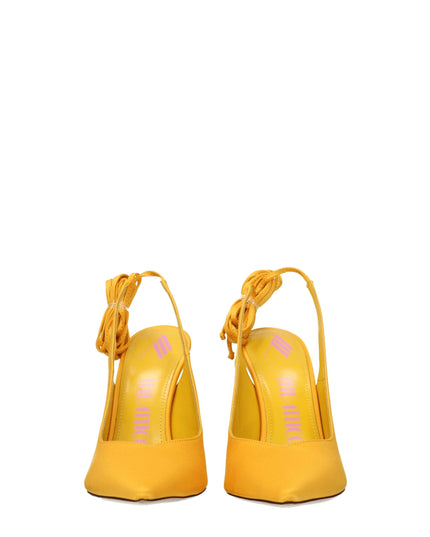 The Attico Orange Satin High Heel Pumps