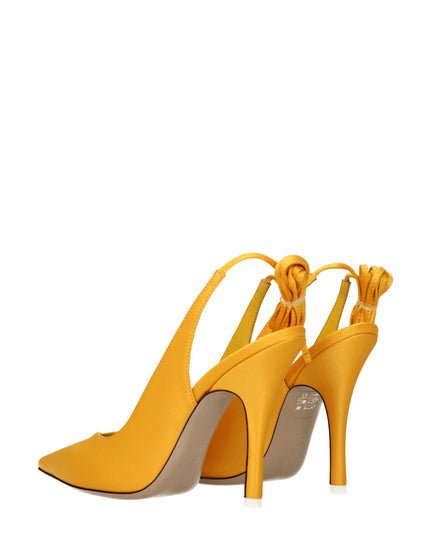 The Attico Orange Satin High Heel Pumps