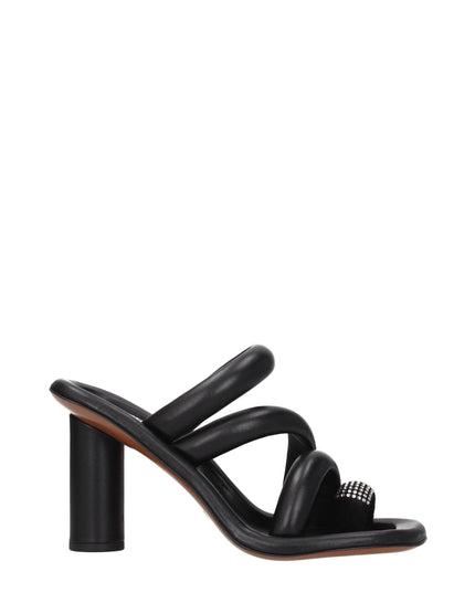 Ambush Black Leather Stiletto Heel Sandals