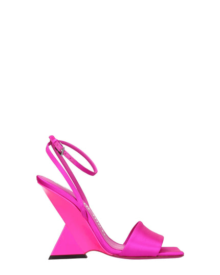 The Attico Pink Satin Platforms