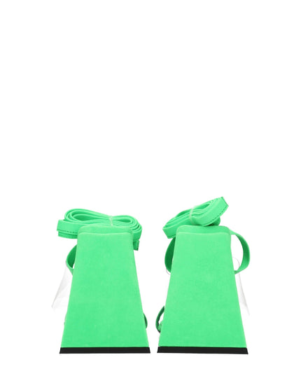 The Attico Transparent Leather Flat Sandals