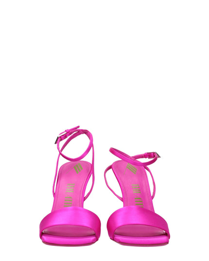 The Attico Pink Satin Platforms