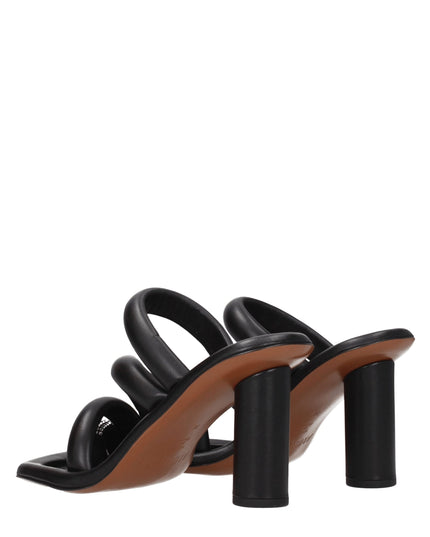 Ambush Black Leather Stiletto Heel Sandals