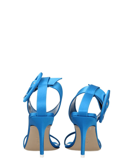 The Attico Light Blue Satin Stiletto Heels Sandals