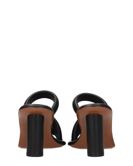 Ambush Black Leather Stiletto Heel Sandals