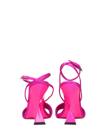 The Attico Pink Satin Platforms
